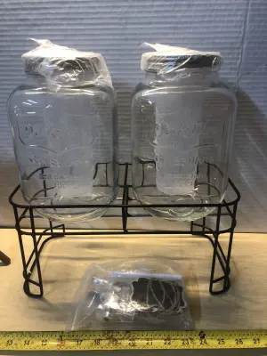 Glass drink dispenser