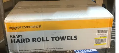 6 rolls Amazon commercial Kraft hard roll towels