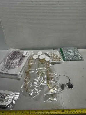 costume jewlery and floral bead lot