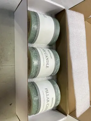 3x3 set of three pillar candles