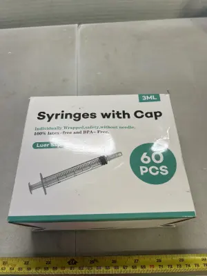 60 syringes with cap