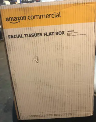 30 boxes Amazon commercial facial tissue flat box