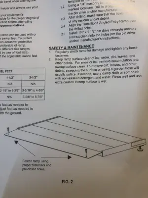 12” angled entryway ramp