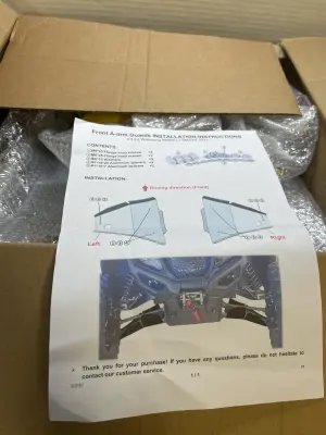 front a arm guard installation instructions