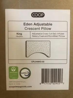Coop Eden adjustable king crescent pillow