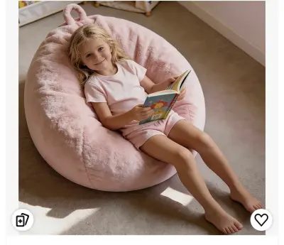 Grey 3ft bean bag chair similar to image