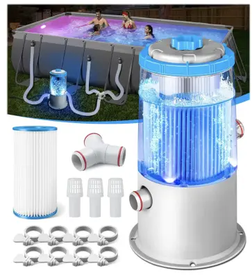 1000gph light up pool filter pump system similar to image