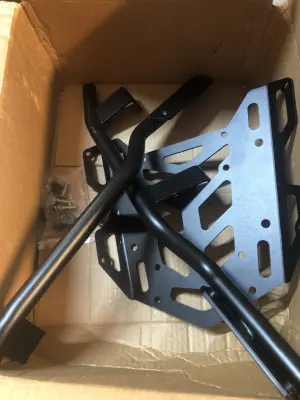 Rear motorcycle cargo rack