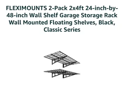 2x4 wall shelf 2 pack black similar to image