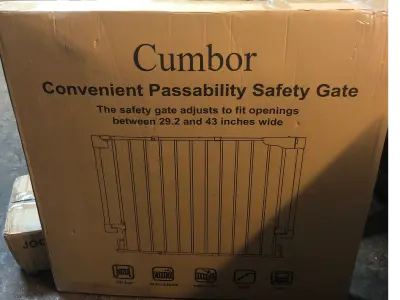 Cumbor convenient passability safety gate 29.2”-43” wide