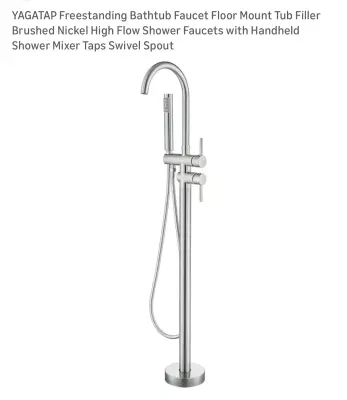 Freestanding bathtub waterfall faucet similar to image