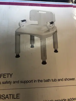 Shower chair with back