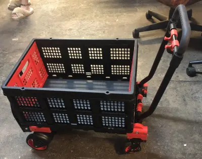 Red and black 2in1 cart and dolly