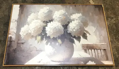 Framed wall art chipped frame