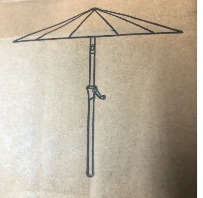 Pole umbrella for patio