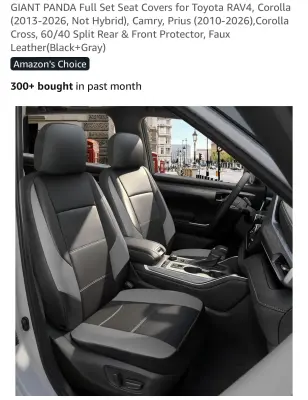 Giant panda full set seat covers similar to image