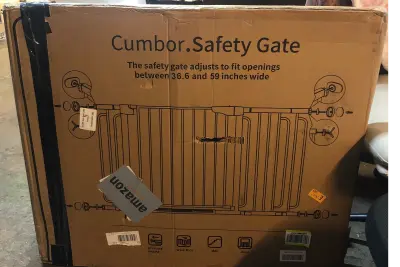 Cumbor safety gate 36.6”-59” wide used as is