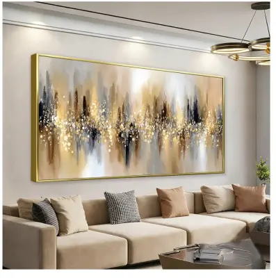 29”x58” gold framed wall art