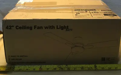 42” ceiling fan with light used as is