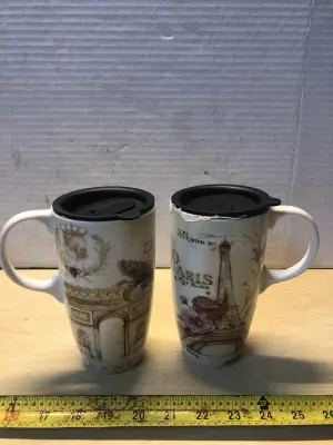 2pc mugs with lids