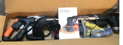 21V electric lawn mower works hazed as is