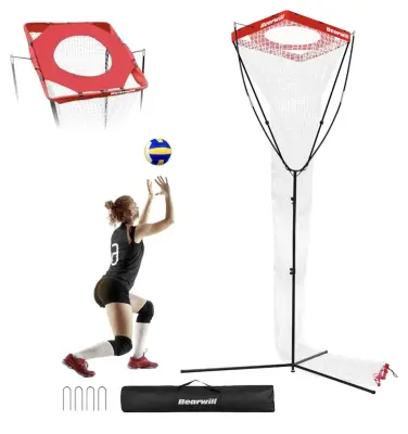 Volleyball racket mesh pocket trainer net similar to image