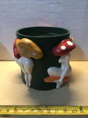 Lady mushroom flower pot
