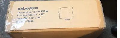 4pc 18”x18” pillows
