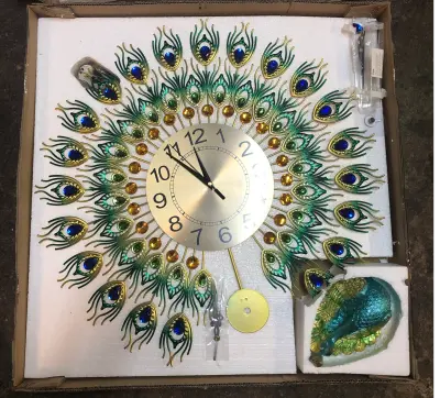 Peacock wall clock