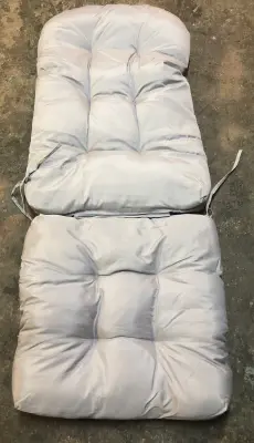 Light grey outdoor cushions 2pc