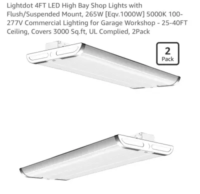 Light dot 4ft LED high bay light bar similar to image
