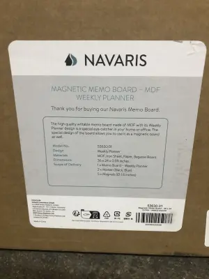Navaris magnetic memo board weekly planner 36”x24”