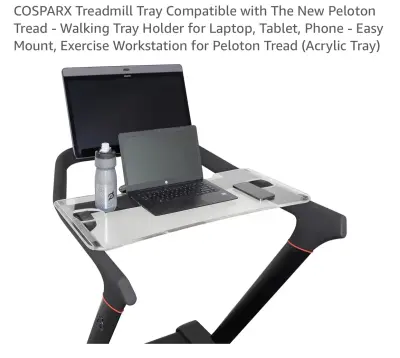 Cosparx treadmill acrylic tray similar to image