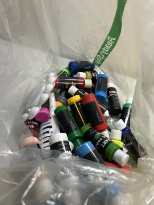 lot of acrylic paints