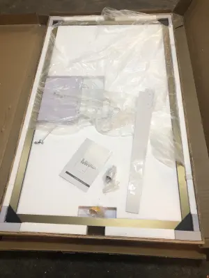 Large wall mirror with lights