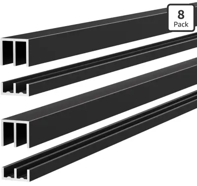 48” metal sliding door tracks