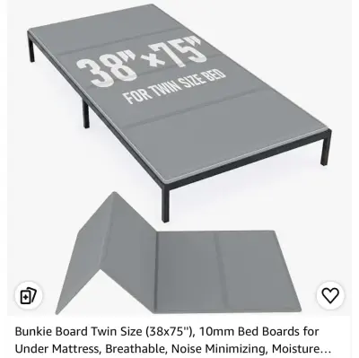 38”x75” bunker board for twin bed