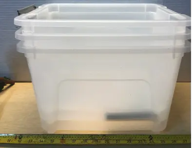 6pc 19qt storage totes with lids