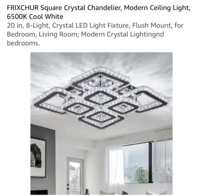 20” Crystal chandelier similar to image