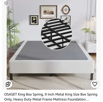 9” king box bed frame similar to image