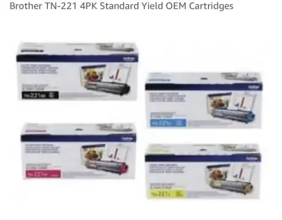 Brother TN-221 color toner cartridge set similar to image