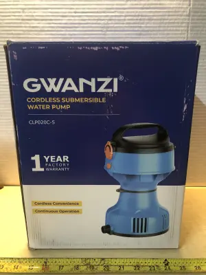 Gwanzi cordless submersible water pump untested as is