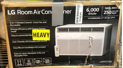 LG 6,000BTU 250sqft room air conditioner used as is untested