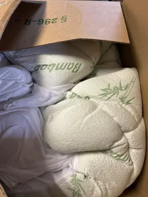 bamboo mattress topper unknown size slightly used as is