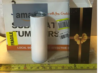 10pc 20oz white tumblers