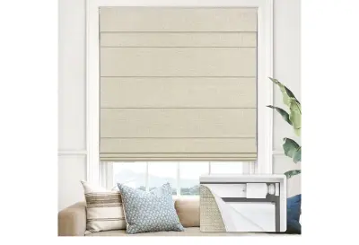 35.5”Wx80”H roman shades