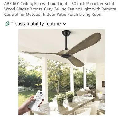 60” ceiling fan similar to image