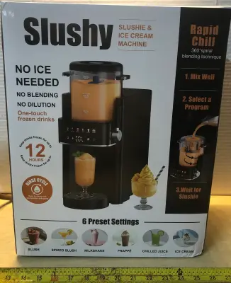 Slushy slushie and ice cream machine used comes on as is