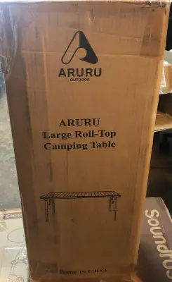 Large roll top camping table