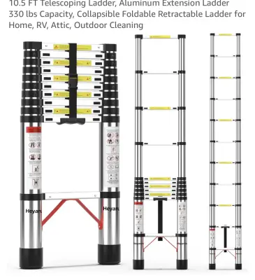 Heyarum 10.5ft telescopic ladder similar to image